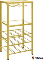 Bol.com Aanrecht wijnrek flessenrek / flessenhouder voor keuken bar eetkamer woonkamer aanbieding