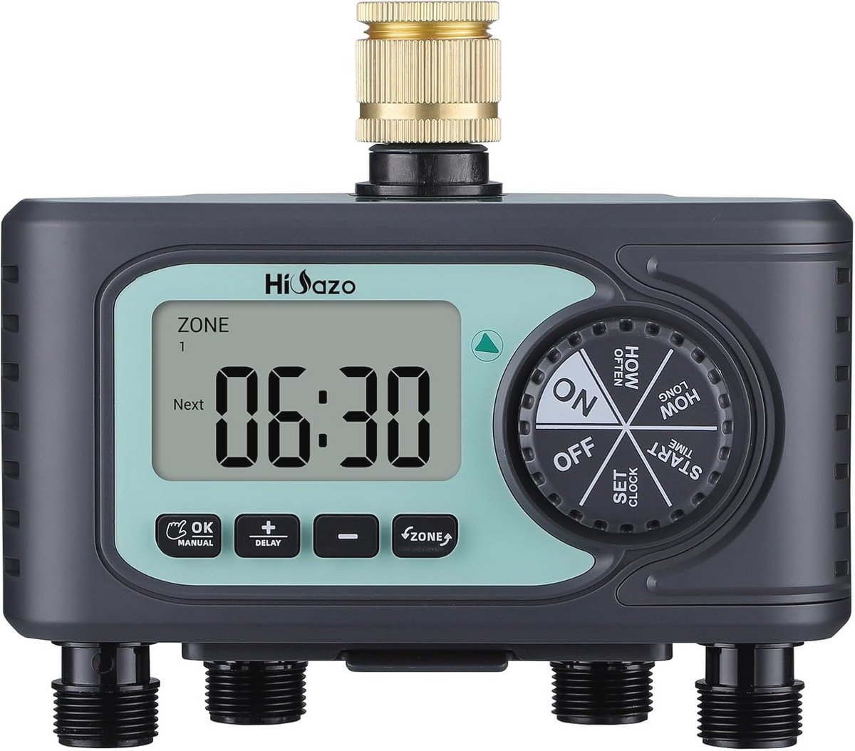 Automatische Irrigatiecomputer met 4 Uitgangen en 4 Programma's per Dag - Efficiënte Tuinirrigatie met Handmatige Controle en Regenvertraging