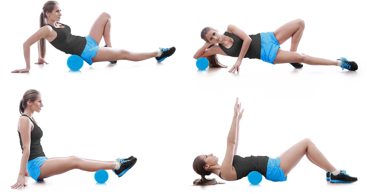 EVA foam roller voor oefeningen NS-963 blauw thumbnail 5