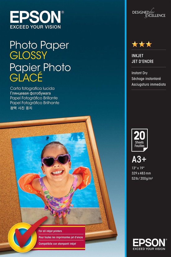 zonnebloem Pijnstiller haspel Epson - Glossy photo paper - A3 plus | bol.com