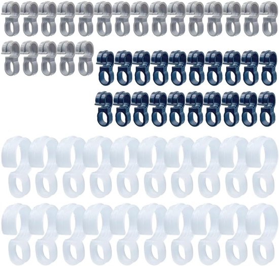 thumbnail: 60 Stuks Windbestendige Hangerhaken - Anti-Val Haakjes Voor Waslijn En Kleerhangers