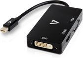 Mini DisplayPort to VGA/DVI/HDMI adapter V7 V7MDP-VGADVIHDMI-1E Black
