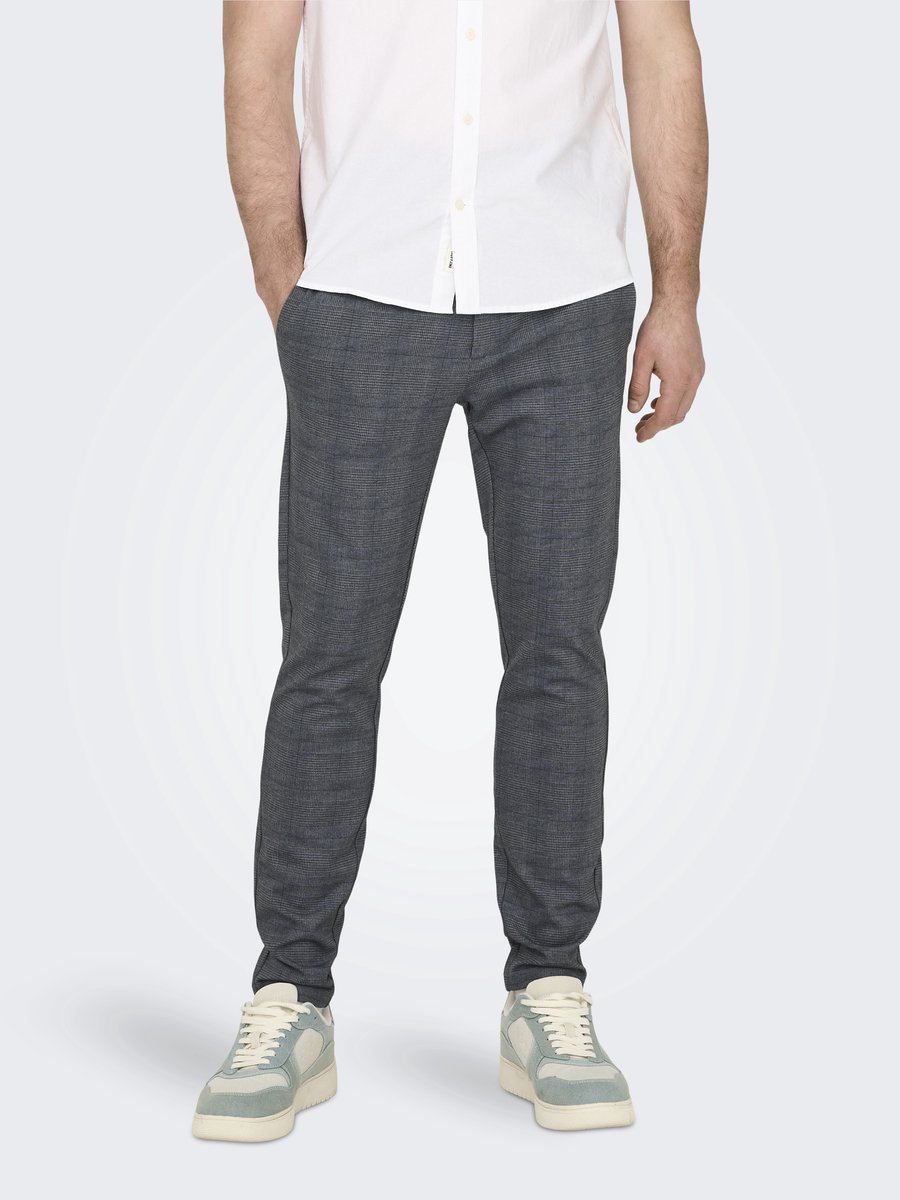 ONLY&SONS - ONSMARK SLIM CHECK 020919 PANT NOOS - Heren - Broeken