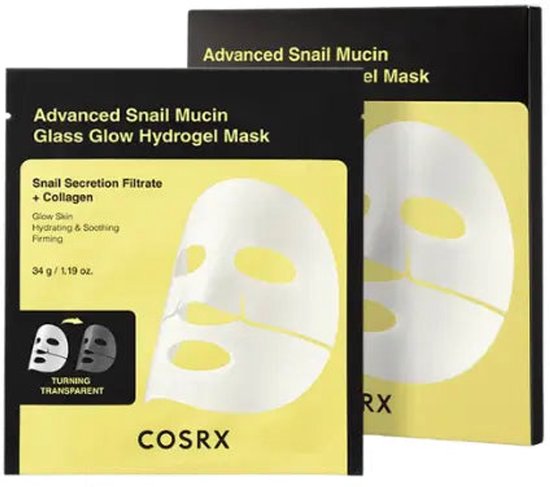 COSRX Advanced Snail Mucin Glass Glow Hydrogel Mask 3pc