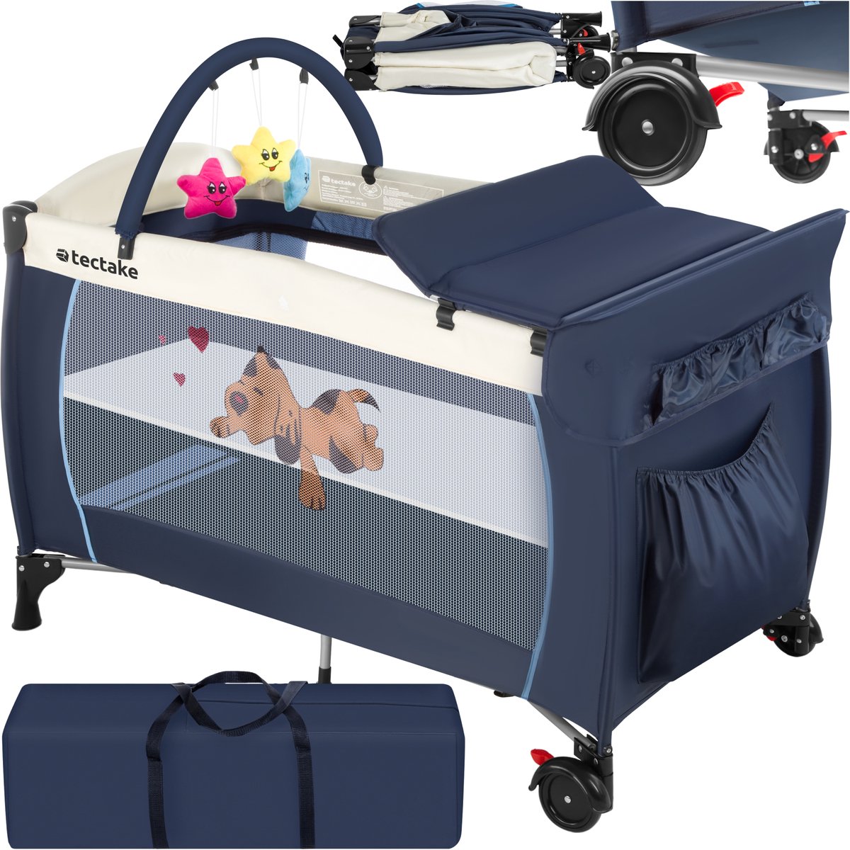 Campingbed tectake - Blauw