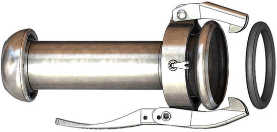 Adaptateur Dallai M-part x V-part - type C - galvanisé - 108 x 159 mm