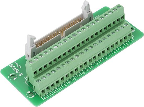 Garosa IDC10P 10-pins pin klemmenblok breakout board PLC-interface met beugel voor PLC-DIN-railmontage,Aansluitingen