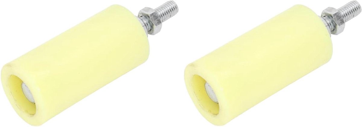 Titel: Geleidingswielen schuifdeurpalen - 100 mm - Nylon - Robuust - Roldeurgeleiding Toegevoegde zoekwoorden: Hardware, Steunmontagerol