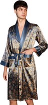 Livano Satijnen Badjas Heren - Kimono - Kamerjas - Satijn - Ochtendjas - Pyjama - Maat S