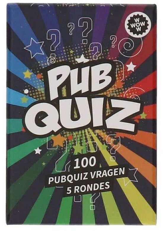 Pub Quiz - 100 pubquiz vragen - 5 rondes