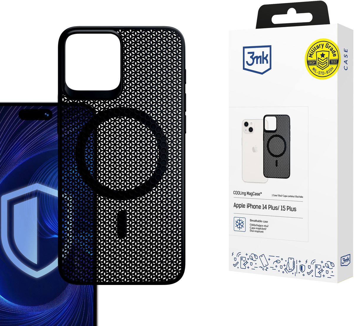 Telefoonhoesjes Apple iPhone 14 plus/15 plus - 3mk COOLing MagCase