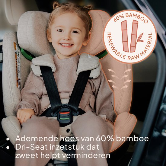 Lionelo - Harmony i-Size - autostoel - 360' draaibare basis - brede zitting - Achterwaarts gericht tot 105 cm (18 kg) van LIONELO — afbeelding 5