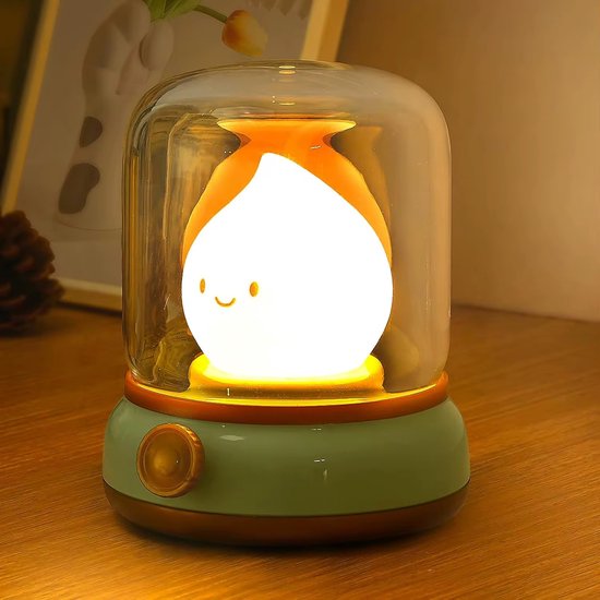 Lachende Nachtlampje - dimbaar met led - Lange Werktijd - kindvriendelijk Design - Dimbaar en USB oplaadbaar - LED - Timer - Schattig ontwerp - Kraamcadeau - Kinder en babykamer sfeer verlichting van Merkloos — afbeelding 5