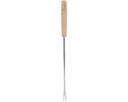 Cook Concept Chocolade of kaas fondue vorken - 6x stuks - metaal/hout - 22 cm - losse extra vorkjes van cook-concept — afbeelding 2