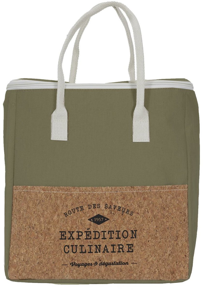 Cook Concept Koeltas Miami - voor lunch en drankjes - 17 liter inhoud - 30 x 28 x 28 cm - Draagband - groen