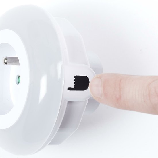 Home Deco Kids LED nachtlamp met lichtsensor - 2x - kinderkamer - extra stopcontact - energiebesparend van Merkloos — afbeelding 4