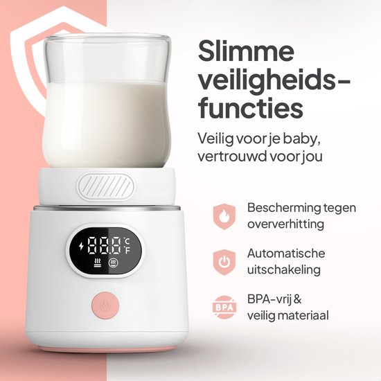 Chauffe-biberon portable Mammie GO - Bébé en route fil - 6 adaptateurs inclus - 4 niveaux de température