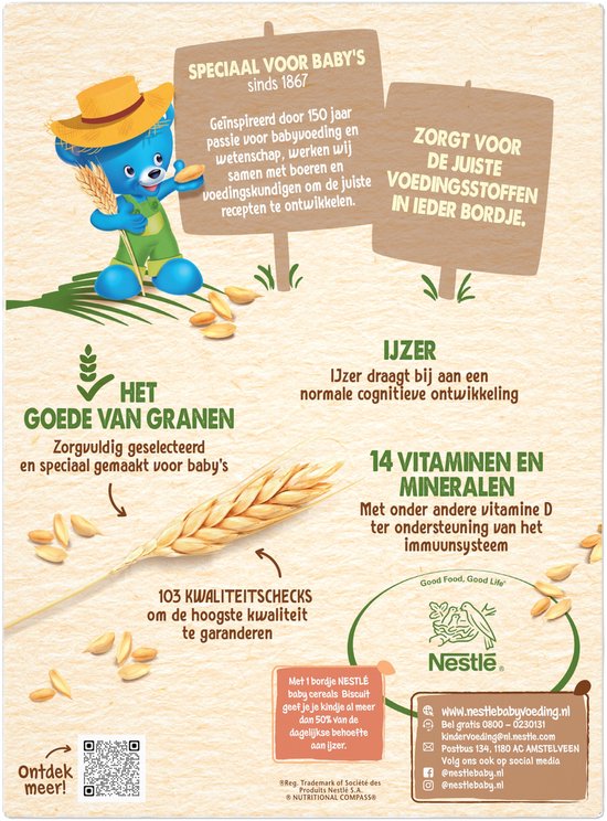 Nestlé Baby Cereals biscuit - 6+ maanden - compleet & makkelijk - alleen water toevoegen - 9 x 250g van Nestlé — afbeelding 3
