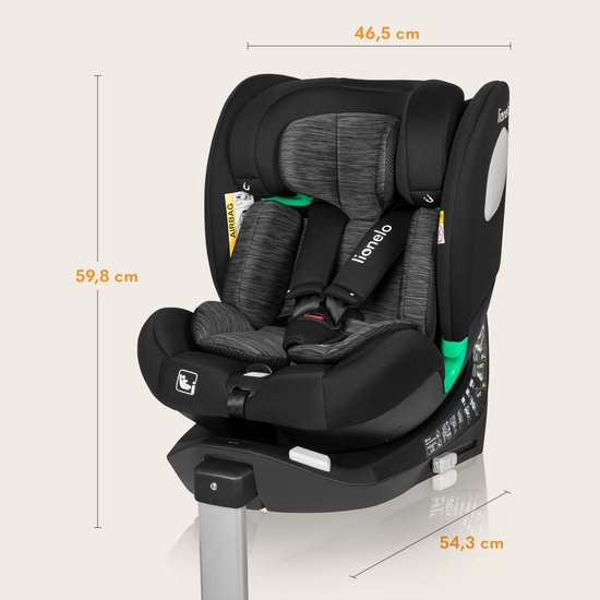 Lionelo Braam i-Size Autostoeltje - 0-36kg - ISOFIX + steunpoot - 360° draaibaar van LIONELO — afbeelding 5