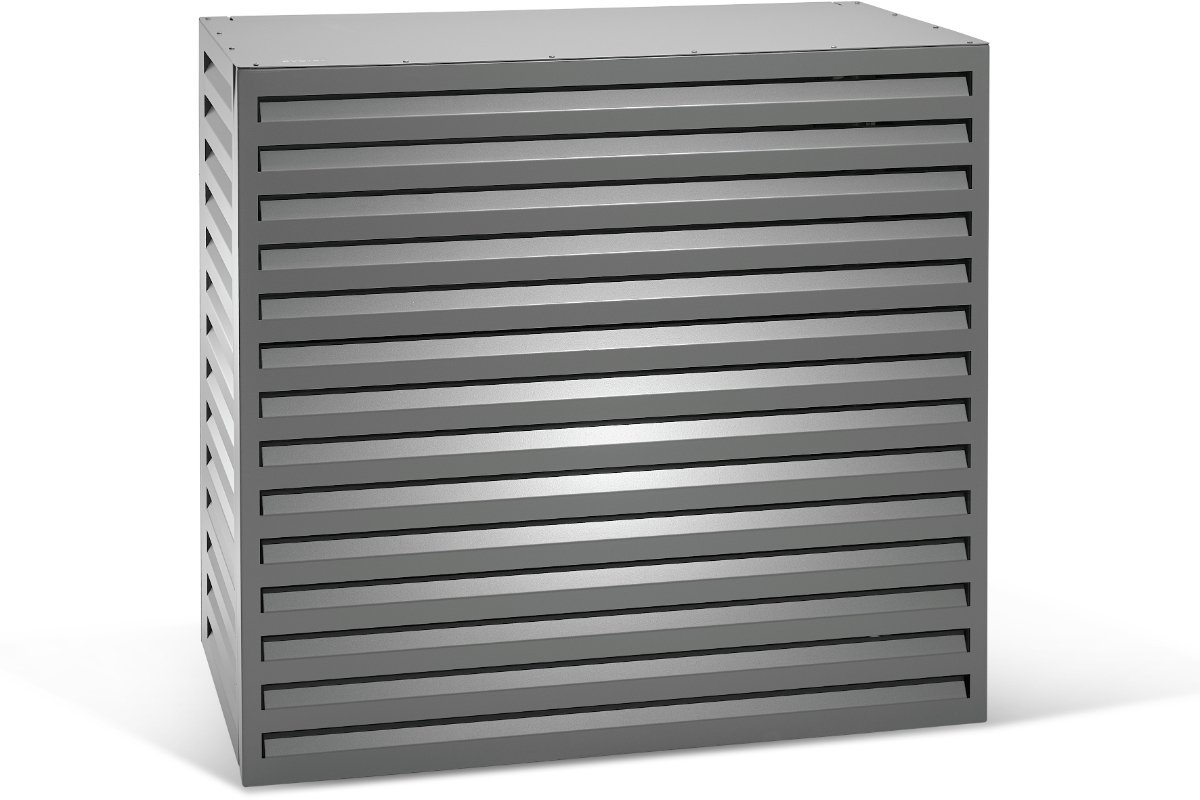 Evolar EVO-COVER-LA - Airco & Warmtepomp Buitenunit Omkasting - Maat Large - 120 x 110 x 65 cm - Gepoedercoat - Aluminium - Hoogwaardige kwaliteit - Licht Antraciet - RAL 7037