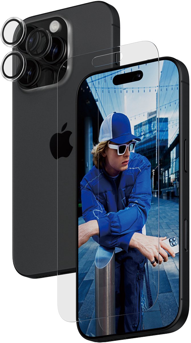 PanzerGlass ® 2-in-1 Bundle iPhone 16 Pro Doorzichtige schermbeschermer Apple 1 stuk(s)