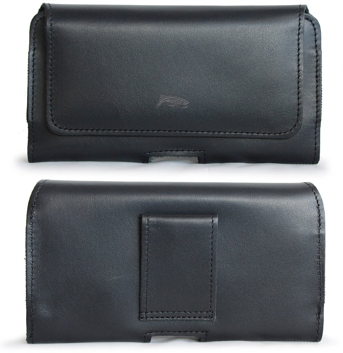 LURESKO FREYA XL Lederen Smartphone Riem Houder Glad Zwart Leder