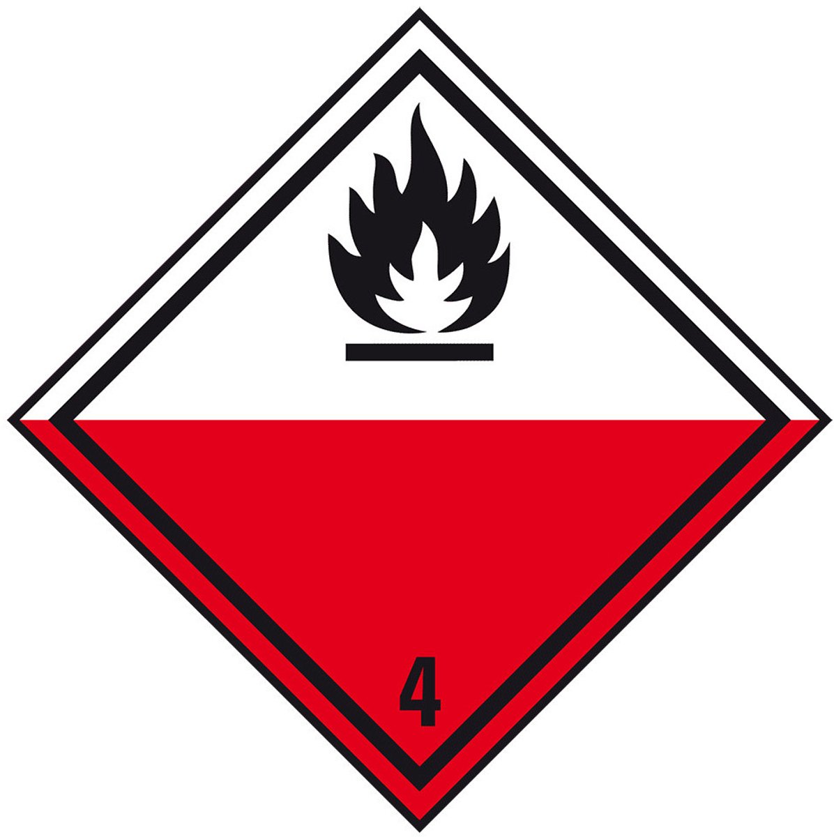 ADR klasse 4.2 bord zelfontbrandende stoffen - aluminium 250 x 250 mm