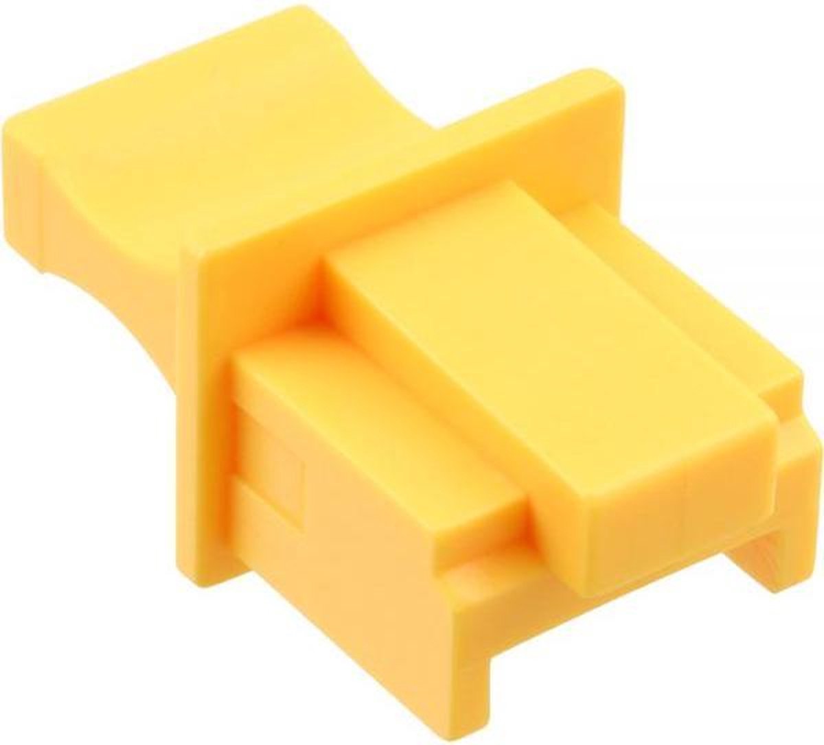 RJ45 (m) afsluitcovers voor RJ45 (v) poorten - 100 stuks / geel