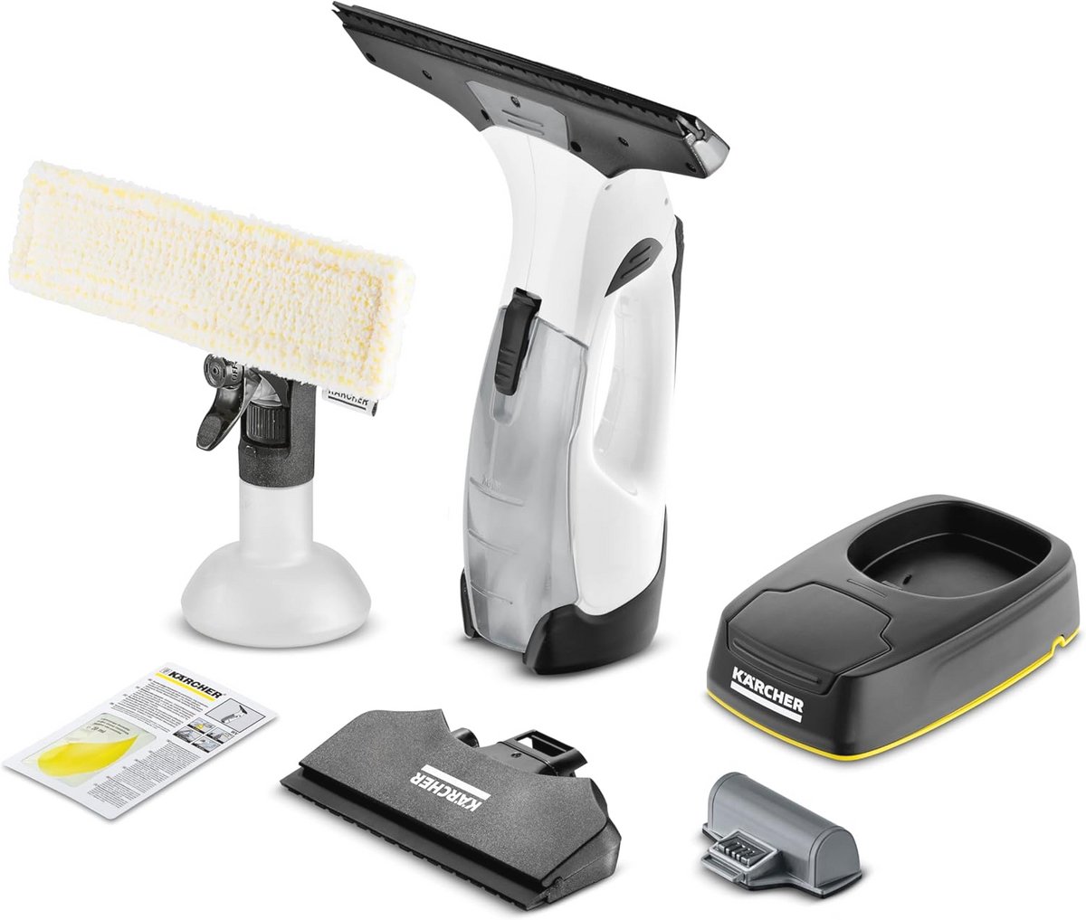 Raamzuiger met Accu en Extra Accessoires voor Streeploze Ramen