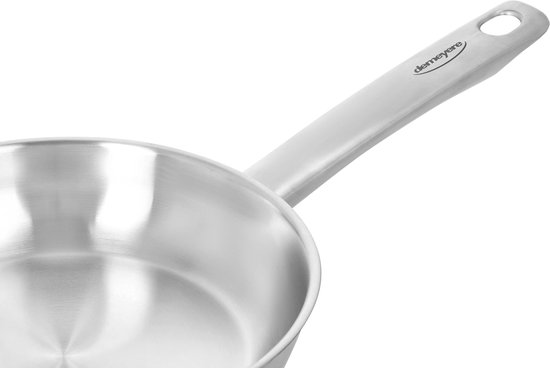 Demeyere Bistro 3 RVS Koekenpan – 20 cm Bakpan Uit Roestvrij Staal – Braadpan Geschikt Voor Alle Warmtebronnen Inclusief Inductie – Duurzaam – Volledig PFAS – PFOA – en PTFE Vrij