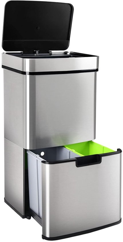 Vuilnisbak Afvalbak Automatische Sensor Prullenbak voor Keuken Huis Badkamer Wit 15L Vuilnisbak Afvalbak Automatische Sensor Prullenbak voor Keuken Huis Badkamer Wit 15L