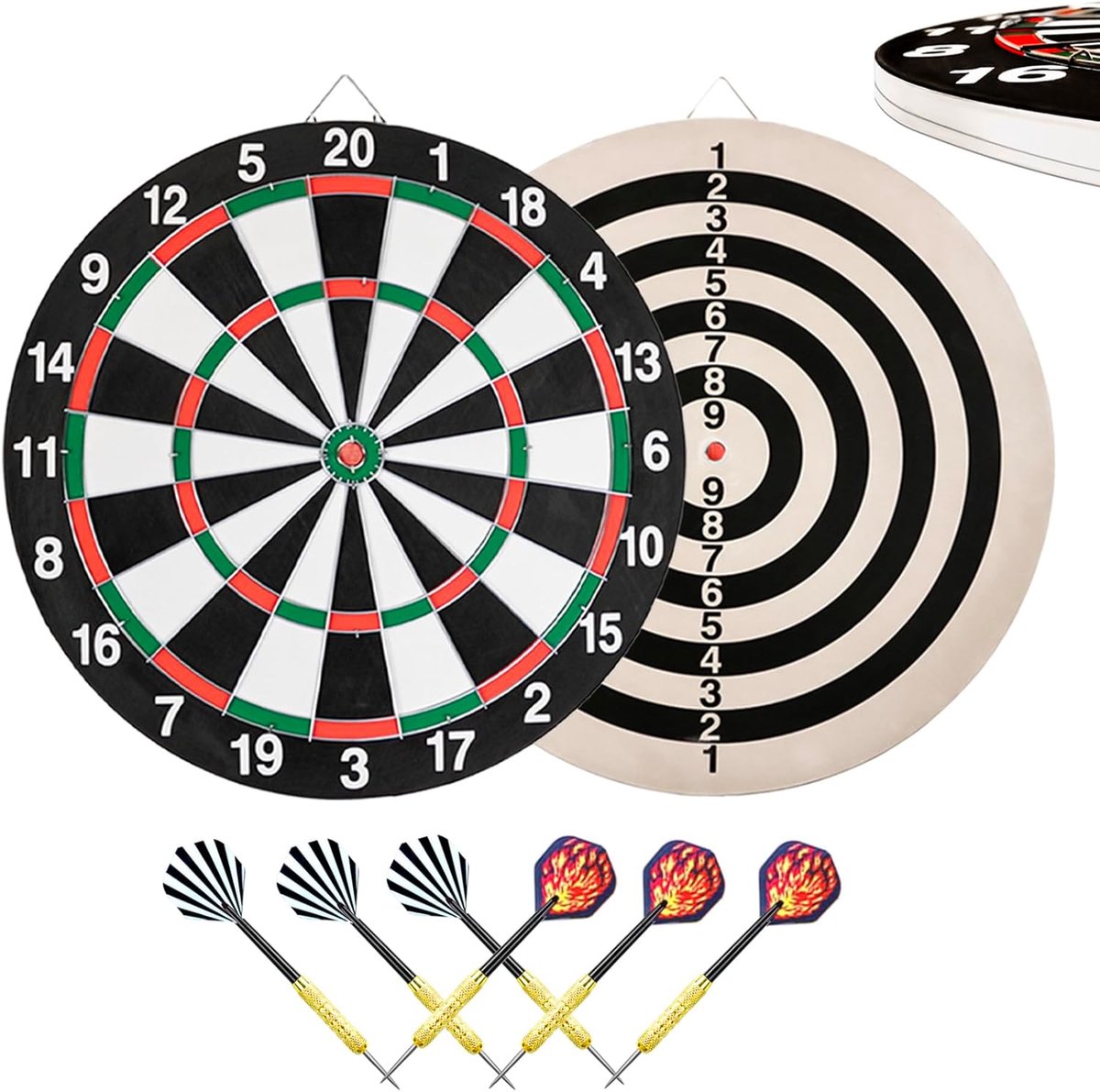 Dartbord en Darts Set - 15" Voor Thuisgebruik - 6 Stuks