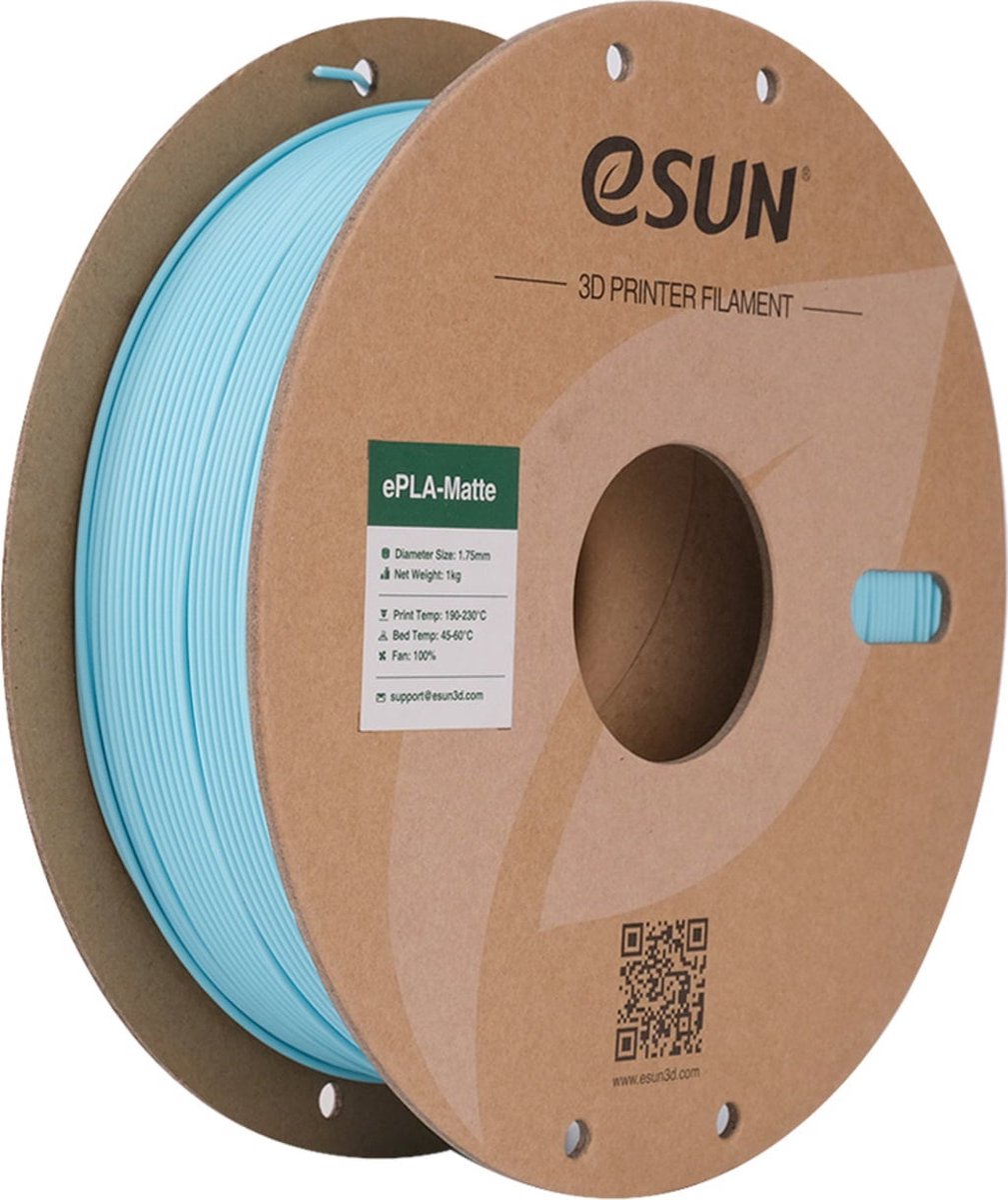 eSun ePLA-Matte Lichtblauw mat / Light blue 1 kg - 1.75mm - 3D printer filament