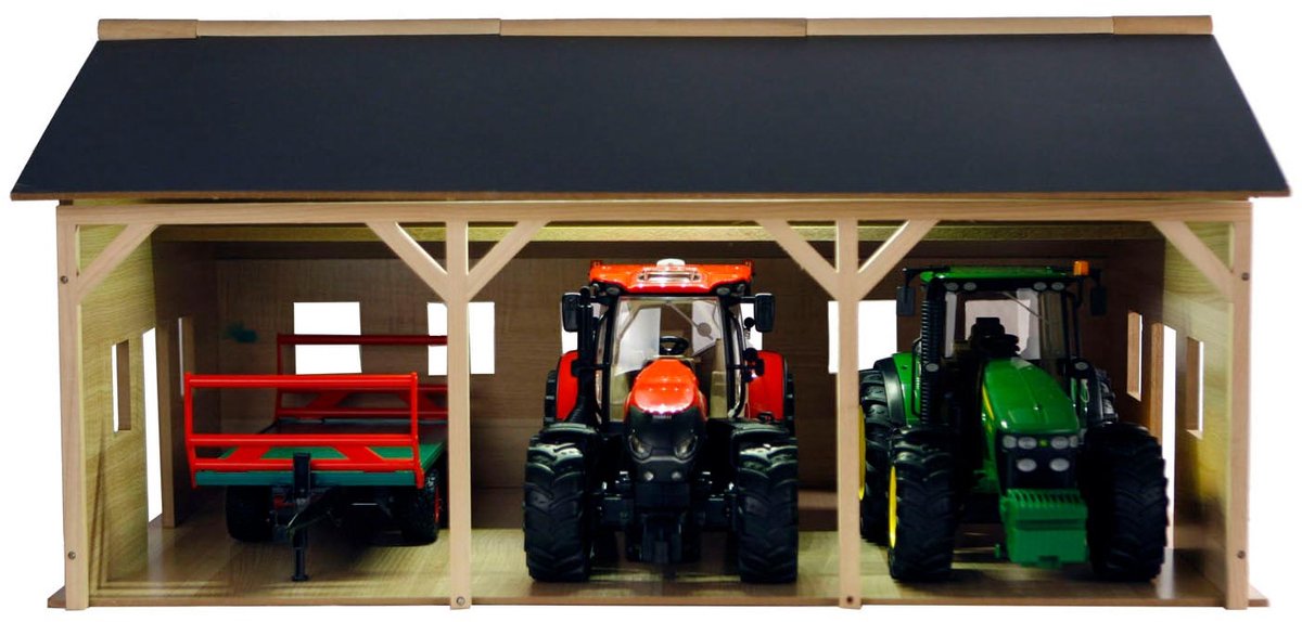 Kids Globe Landbouwloods Hout Voor 3 Tractoren, 1:16 — afbeelding 15