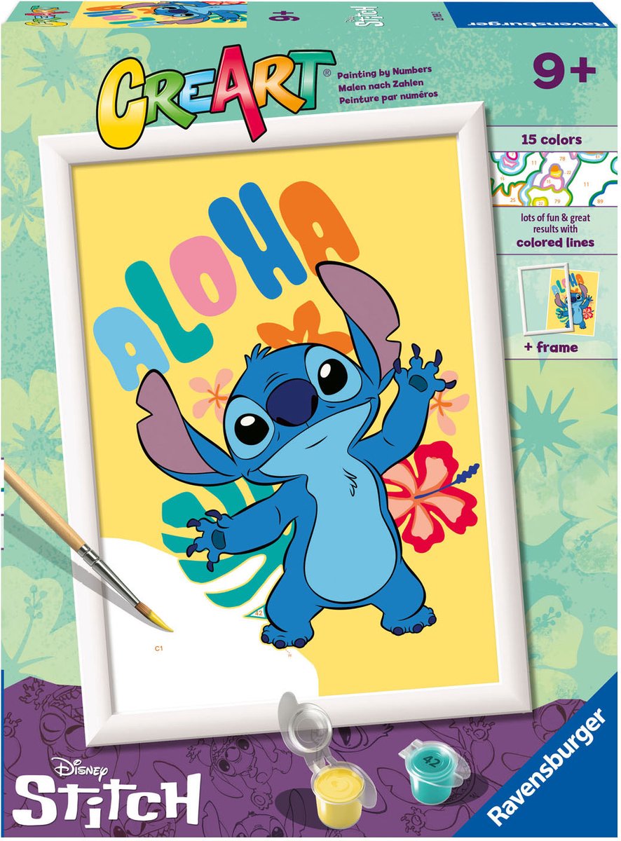 Ravensburger CreArt Disney Aloha Stitch - Schilderen op nummer voor kinderen — afbeelding 2