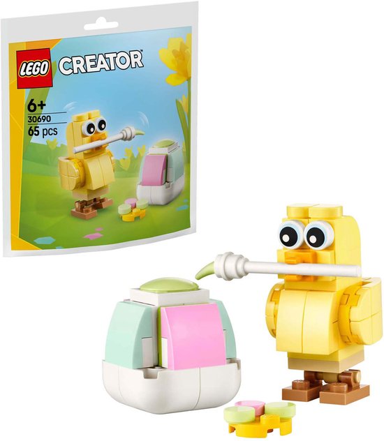 Foto: Lego creator pasen 30690 paasei schilderen met kuiken paperbag 