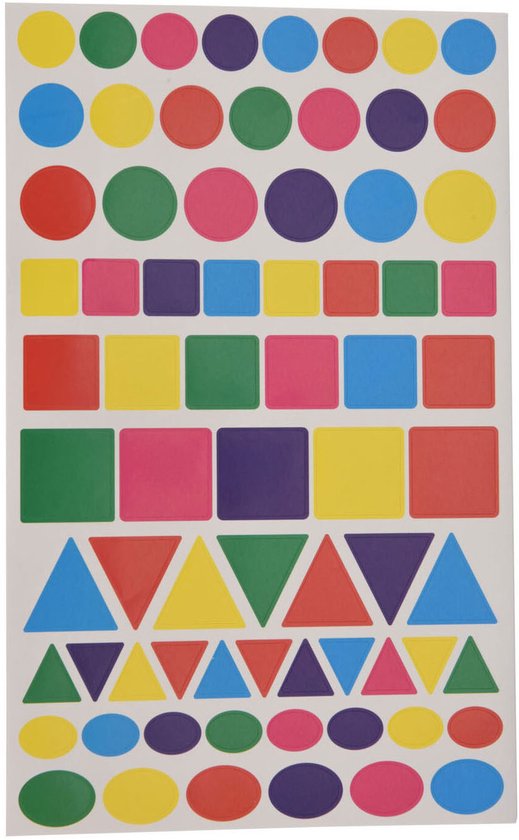 Geometrische Vormen Stickers, 288 Stuks