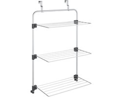 Gale Wasdroger - Over de deur - Voordelig - 1 stuk - Grijs - Epotherm-coating - 3,5 x 58 x 87 cm