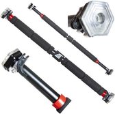 MT Malatec Pull Up Bar Deur - Verstelbare Optrekstang 65-100 cm - Chin Up Bar voor Thuis Sporten - Deurrekstok voor Pull Ups en Krachttraining - Zwart Rood