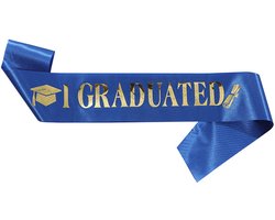 BTH - Sjerp - Geslaagd - Versiering - I Graduated - Graduation - Photobooth - Zwart & Goud - 1 Stuk