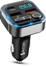 Siltcon® FM Transmitter Bluetooth – Bluetooth Transmitter - Bluetooth Auto - USB-C 30W Snellader - Carkit - Autolader USB-A - 2025 Premium Model