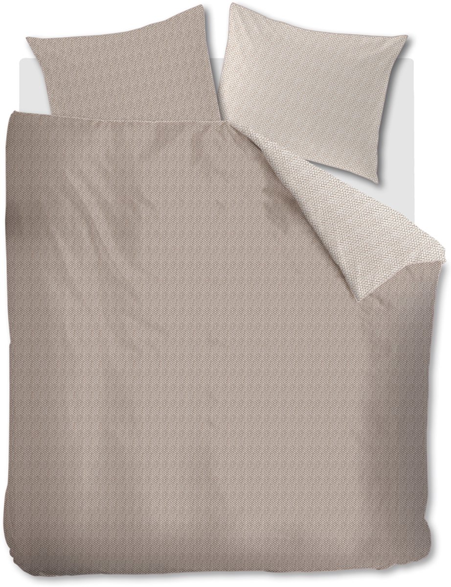 Riviera Maison Twisted dekbedovertrek - Lits-Jumeaux XL - 260x200/220 - Zand