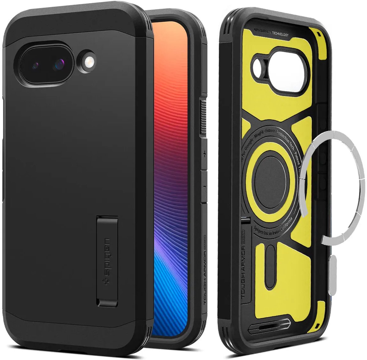 Spigen Geschikt voor Google Pixel 9a - Tough Armor - Geschikt voor Mag - Back Cover Hoesje - Zwart