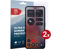 Rosso Screen Protector Geschikt voor Nothing Phone (3a) / (3a) Pro | Ultra Clear Duo Pack | TPU Folie | Case Friendly Beschermfolie | 2 Stuks