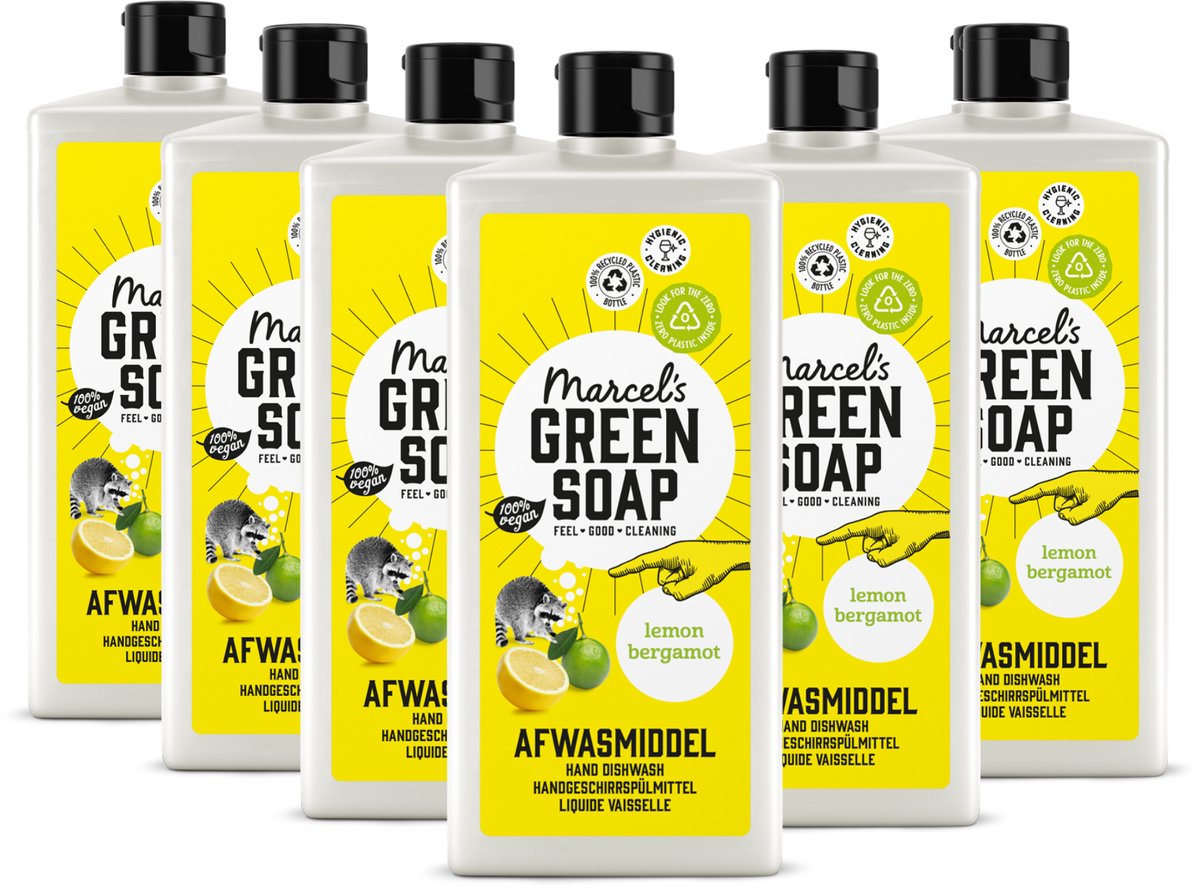 Marcel's Green Soap Afwasmiddel - Citroen & Bergamot - 6 x 500ml