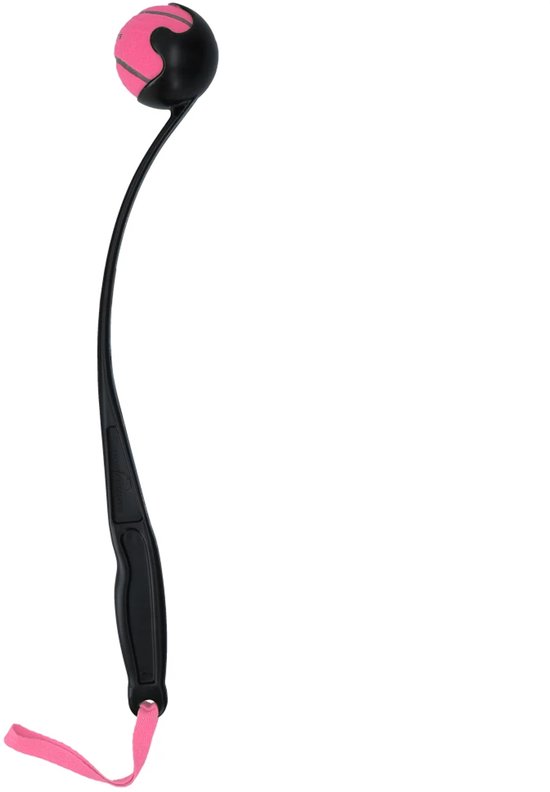 Dog Comets Launcher - 48 cm - Ballenwerper voor Honden - Werpstok - Hondenspeelgoed - Hondenspeeltje met Tennisbal - Hondenbal - M - Roze