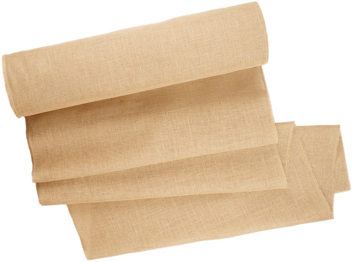 Jute Stof rol 40 “x 300', Jute Boom Wrap rol, 50x50 Hoge Dichtheid Natuurlijke Jute Stof voor Decoratie, Winter Bedekking van Planten en Bomen, Bruiloft en Tuinieren