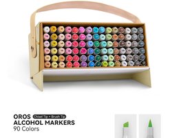 Arrtx - OROS Brush & Chisel - Alcohol based Art markers - 90 kleuren