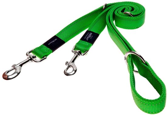 Rogz For Dogs - Fanbelt Multipurpose Riem - Hondenlijn Lime 20 mmx16 mtr
