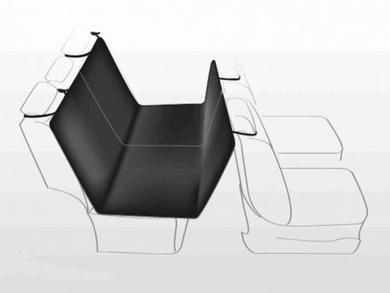 Trixie - Hondendeken - Auto Achterbank - Met Deurbescherming - Zwart - 150X135 cm